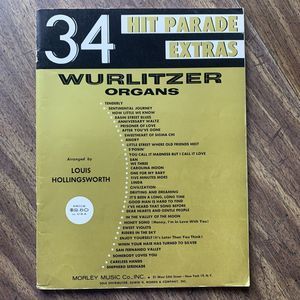 VINTAGE SHEET MUSIC SONGBOOK 34 HIT PARADE EXTRAS WURLITZER ORGANS
